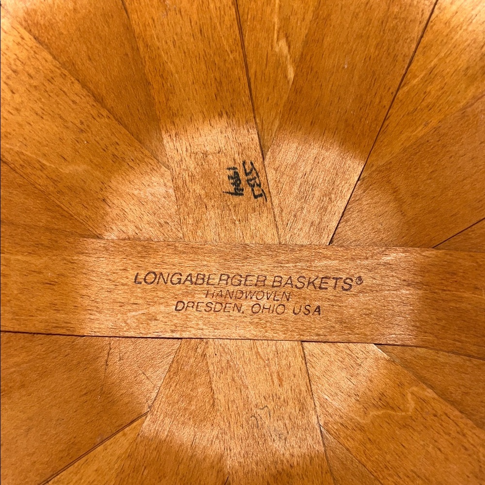 Longaberger Orange Woven Basket - Picture 3 of 5